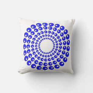 Pillow - Blue Beads in konzentrischen Kreisen Kissen