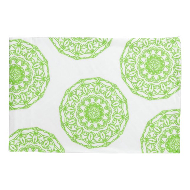 Pillow Case Green Mandala Kissenbezug (Rückseite)