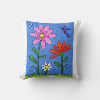 PILLOW-DECKUNG MIT FARBIGER BLUME-DESIGN KISSEN