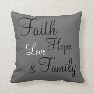 Pillow - Faith Hope Liebe Family Kissen