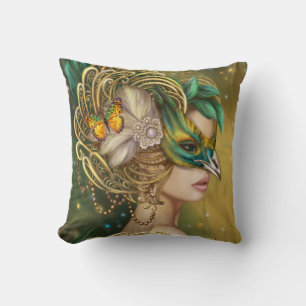 Pillow Fantasy Woman Vogel Kissen