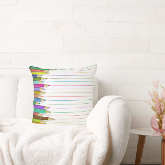 Pillow - Farbige Bleistiftlinien Kissen