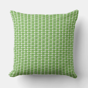 Pillow - Green Loose Weave Pattern Kissen