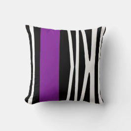 Pillow in der modernen abstrakten Art, schwarz u. Kissen