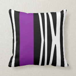 Pillow in der modernen abstrakten Art, schwarz u. Kissen