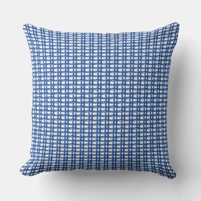 Pillow - Loose Weave Pattern in Dark Blue Kissen (Vorderseite)