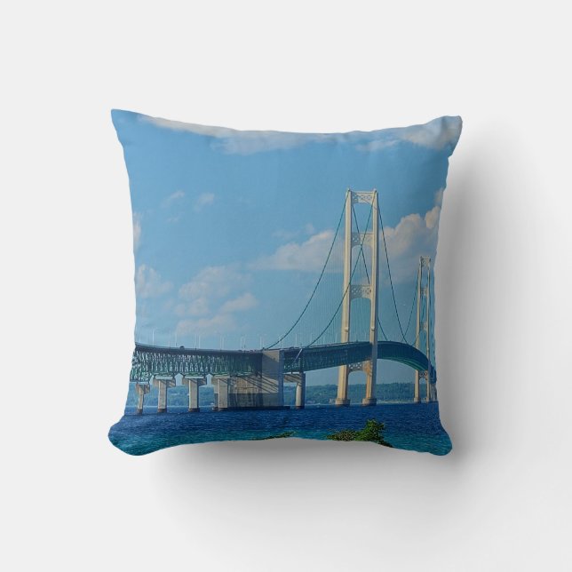 Pillow Mackinac Bridge Kissen (Vorderseite)