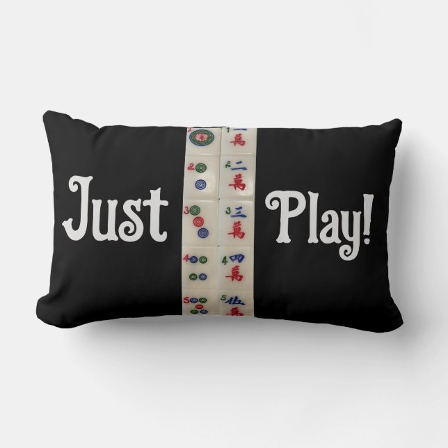 Pillow Mahjong Fliesen spielen einfach nur spielen Lendenkissen (Vorderseite)