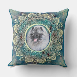 Pillow mit Kees auf bluegreen mandala Kissen