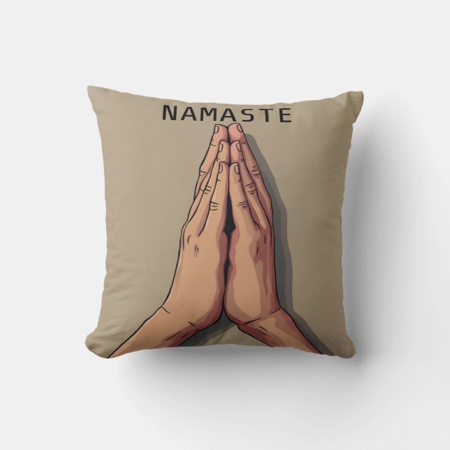 Pillow/Namaste hand yoga Pillow Kissen (Vorderseite)