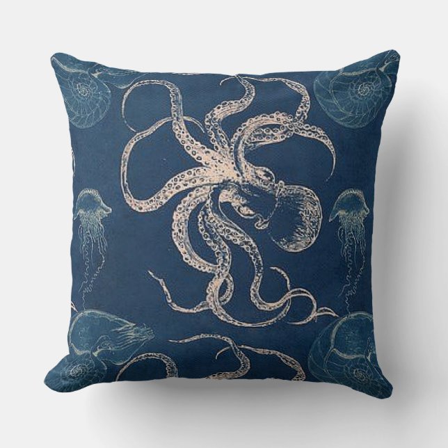PILLOW "Nautic/Octopus" Kissen (Vorderseite)