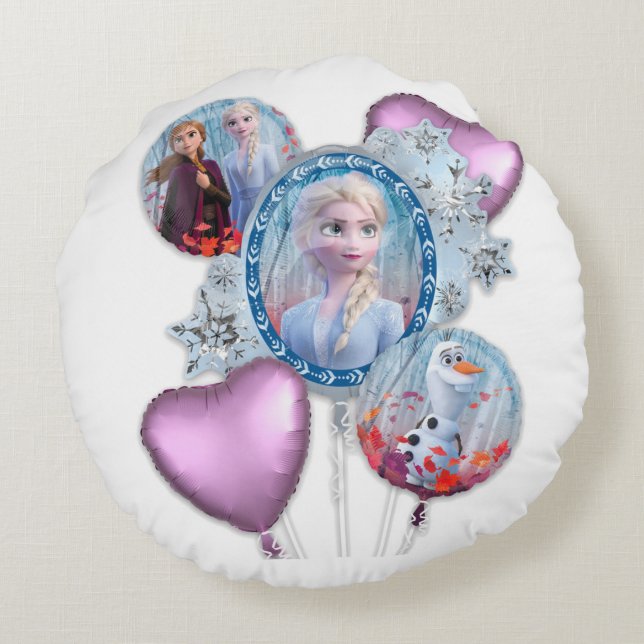 pillow of anna and elsa circular rundes kissen (Rückseite)