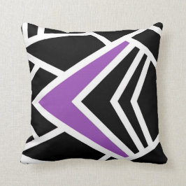 Pillow Schwarzes, weißes u. Lila in der Kissen