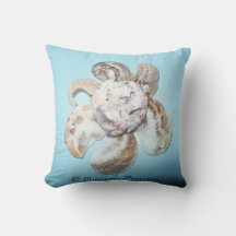 Pillow (ShellFlowerOnBlue) RFPMDesign ©️ 2012