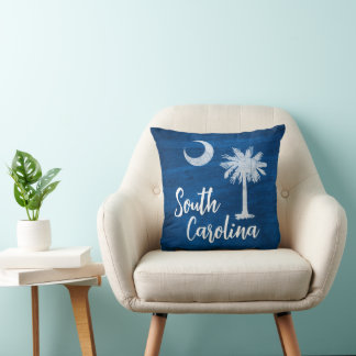 Pillow - South Carolina Flag mit Palmetto Tree Kissen