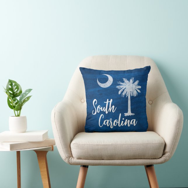 Pillow - South Carolina Flag mit Palmetto Tree Kissen (Stuhl )