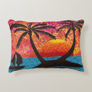 Pillow - Sunset Tropical Island Dekokissen