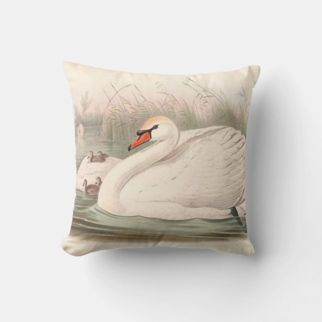 Pillow Swans symbolisieren Liebe Kissen (Vorderseite)