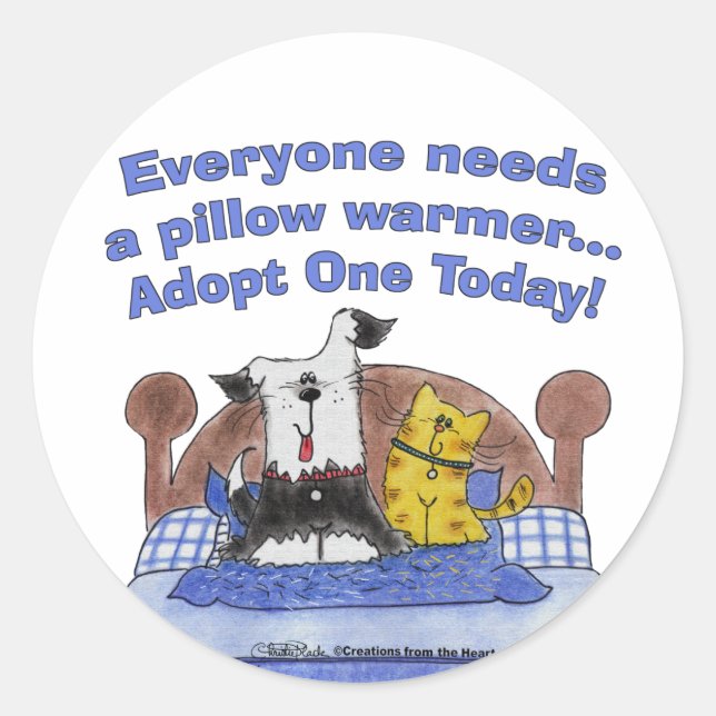 Pillow Warmers Runder Aufkleber (Vorderseite)