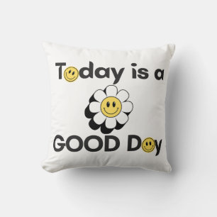 Pillow with positive words kissen