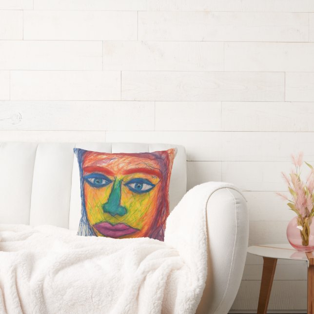PILLOW zeichnend Kreide Kissen (Liege)