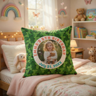 Pillow zum Geburtstag mit Foto Erdbeerblatt Kissen