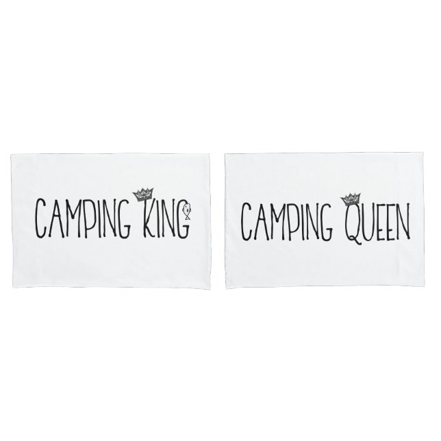 Pillowcase "Camping King and Queen" Kissenbezug (Vorderseite-Set)