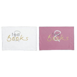 Pillowcase Set für Tee und Bücher Kissenbezug