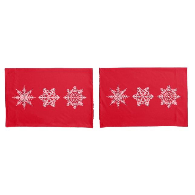 Pillowcase Set-Schneeflocken Kissenbezug (Vorderseite-Set)