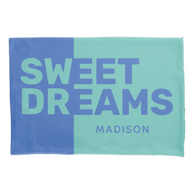 Pillowcases für individuelle Name "Sweet Dreams" Kissenbezug (Vorderseite)
