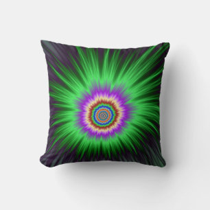 Pillows Green Star Burst Kissen
