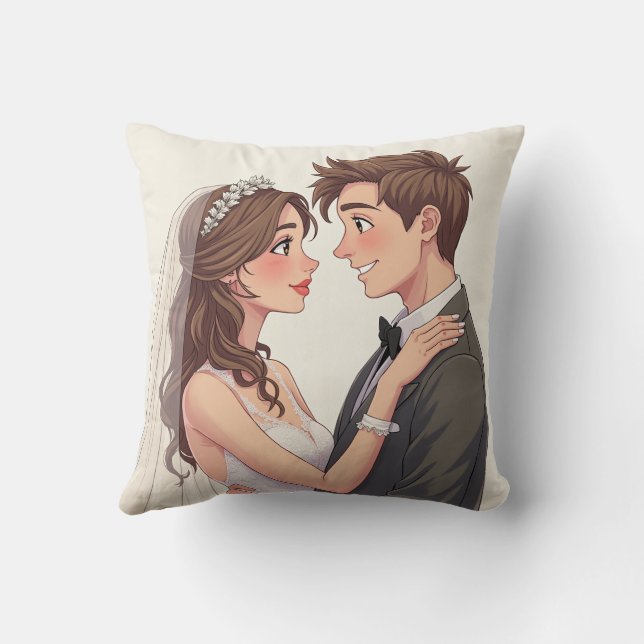 Pillows-Kissen zum Hochzeitstag Kissen (Rückseite)