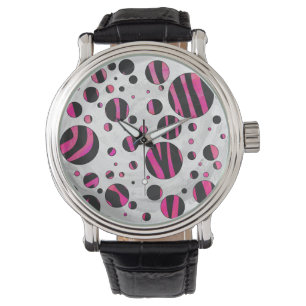 Piloka Dot Zebra Armbanduhr