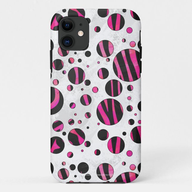 Piloka Dot Zebra Case-Mate iPhone Hülle (Rückseite)