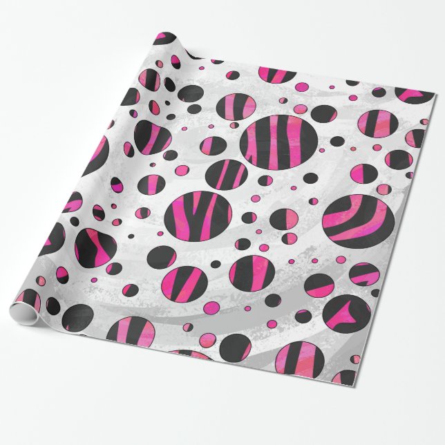 Piloka Dot Zebra Geschenkpapier (Ungerollt)