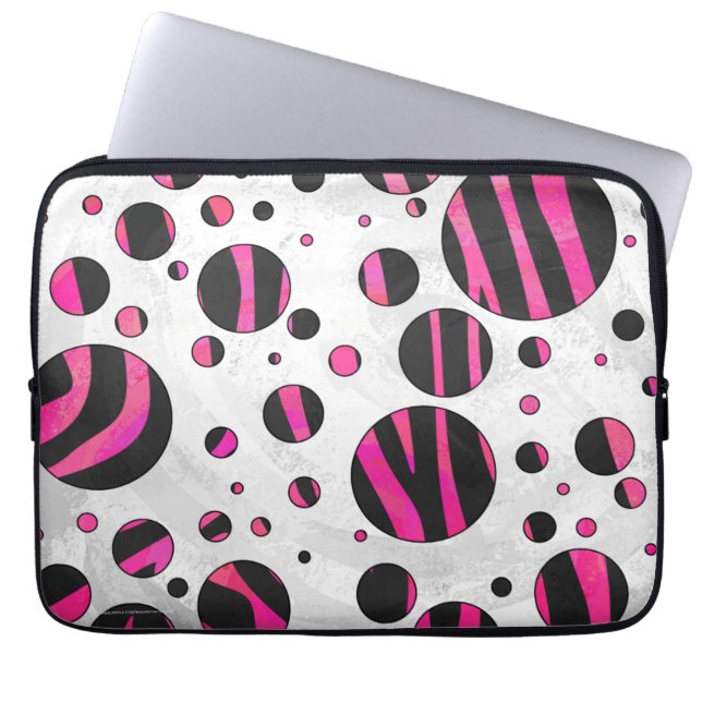 Piloka Dot Zebra Laptopschutzhülle (Vorderseite)