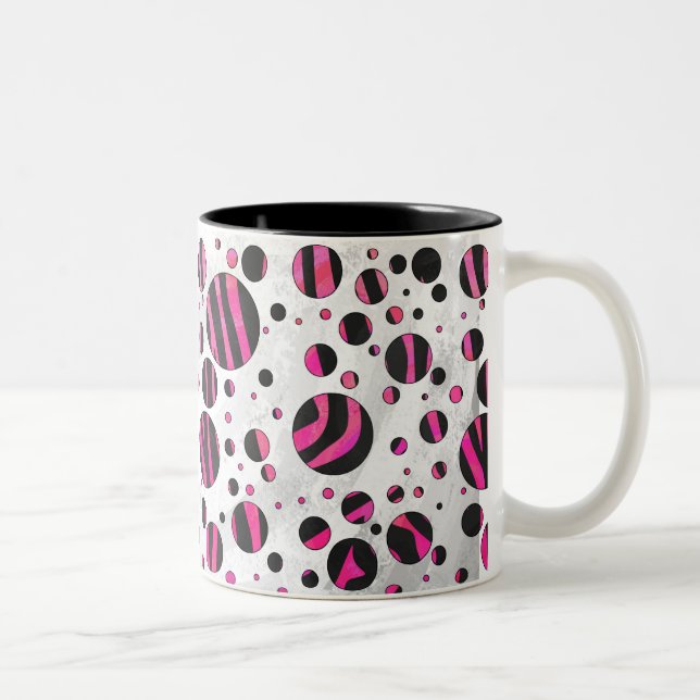 Piloka Dot Zebra Zweifarbige Tasse (Rechts)
