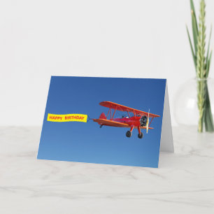 PILOT AIRPLANE BIRTHDAY CARD KARTE