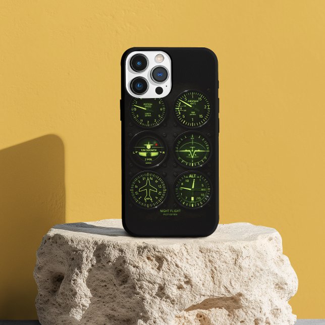 Pilot Airplane Night Flight Instruments Aviation iPhone Hülle (Von Creator hochgeladen)