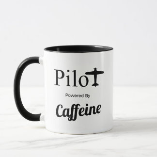 Pilot, angetrieben von Koffein Tasse