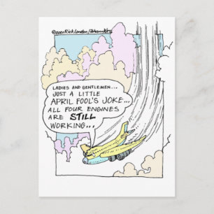 Pilot Aprilscherz Cartoon Lustige Geschenke & T-Sh Postkarte
