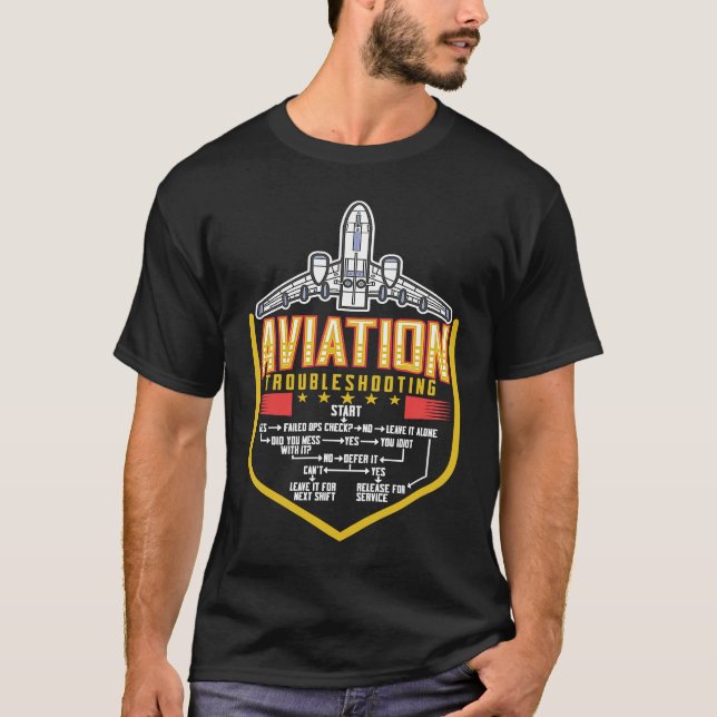 Pilot Aviation Aircraft Mechanic Flight Instructor T-Shirt (Vorderseite)