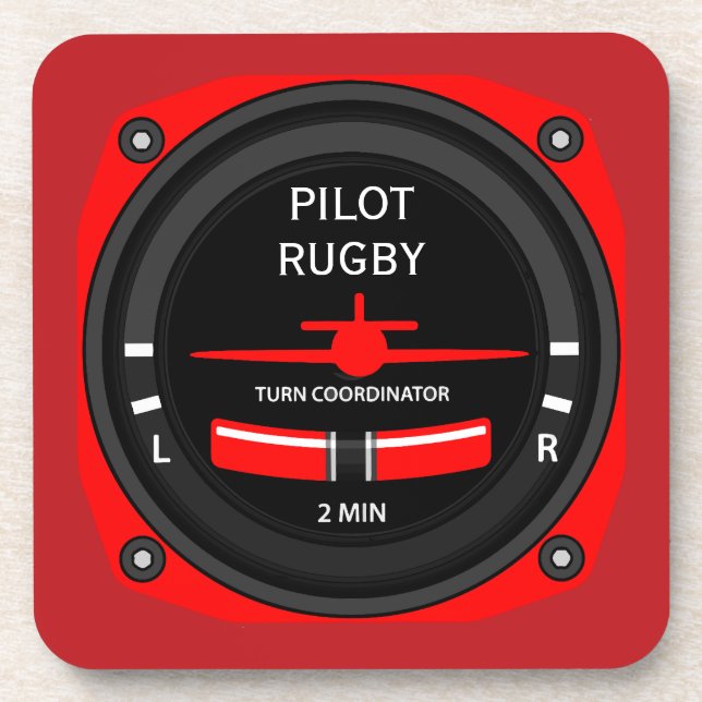 Pilot Aviation Geek Getränkeuntersetzer (Vorderseite)