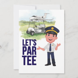 Pilot Aviation Industry Golfer at golf ball   Einladung