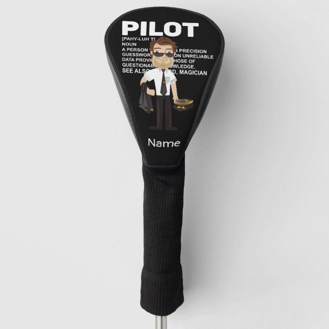 Pilot Aviation Industry Golfer beim Golf Golf Headcover (Vorderseite)
