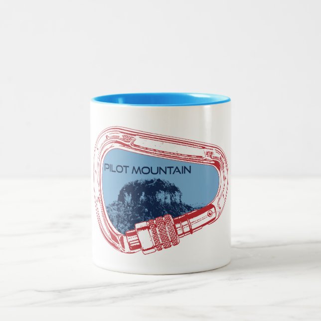 Pilot Berg North Carolina Klettersteig Carabiner Zweifarbige Tasse (Mittel)