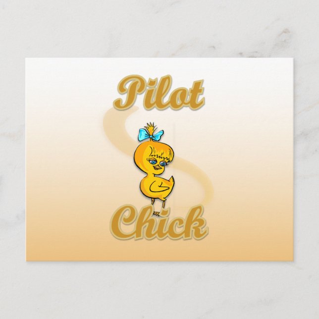 Pilot Chick Postkarte (Vorderseite)