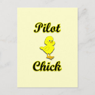 Pilot Chick Postkarte