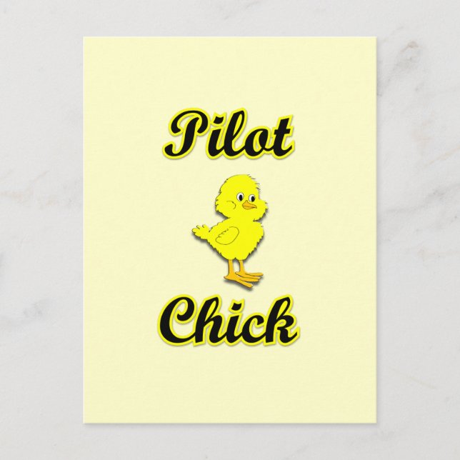 Pilot Chick Postkarte (Vorderseite)