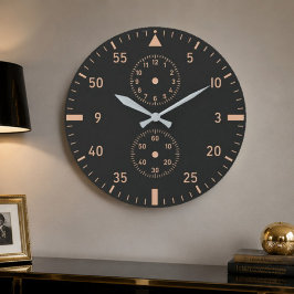 Pilot Chronograph Modern Aviation Instrument Große Wanduhr